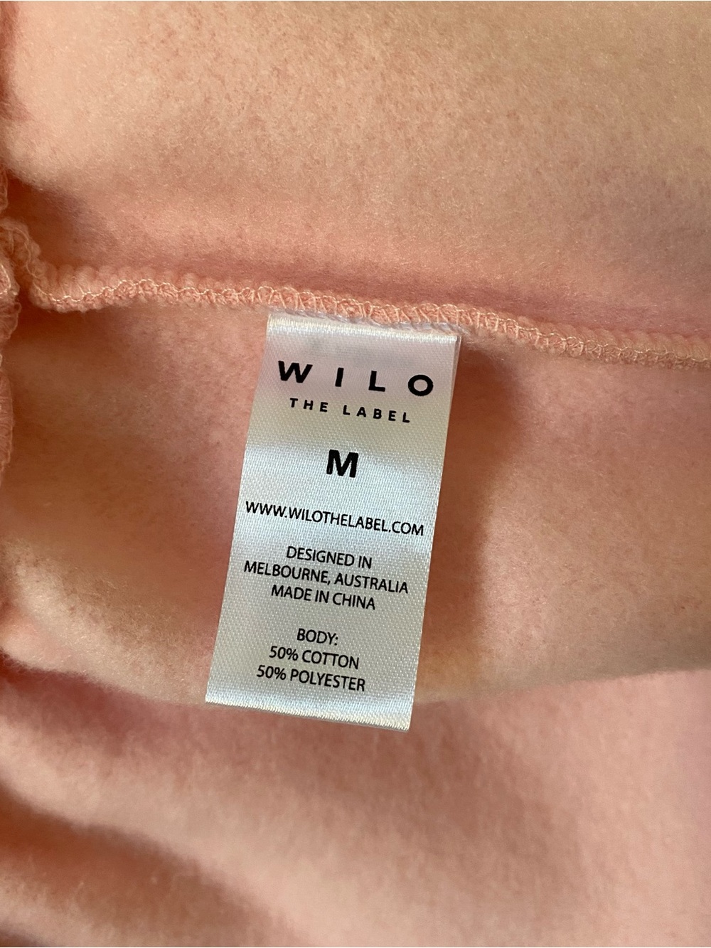 WILO Pink Fleece Jog Shorts Logo Lounge Athleisure Comfy Sweatshorts NWT M - Picture 9 of 12